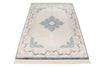 4x6 Ivory and Blue Turkish Antep Rug