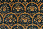 4x13 Blue and Ivory Turkish Oushak Runner