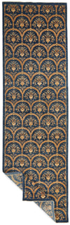 4x13 Blue and Ivory Turkish Oushak Runner