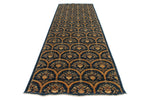 4x13 Blue and Ivory Turkish Oushak Runner