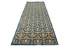 4x13 Blue and Ivory Turkish Oushak Runner