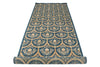 4x13 Blue and Ivory Turkish Oushak Runner