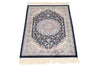 2x3 Navy and Gold Turkish Antep Rug