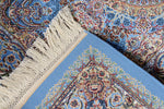 2x3 Blue and Gold Turkish Antep Rug