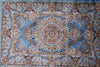 2x3 Blue and Gold Turkish Antep Rug