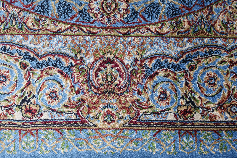 2x3 Blue and Gold Turkish Antep Rug