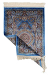 2x3 Blue and Gold Turkish Antep Rug