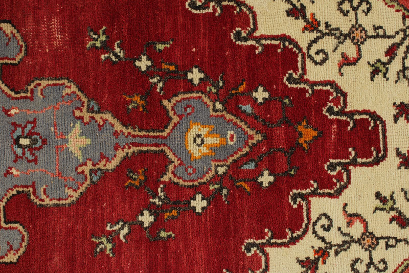 4x9 Red and Blue Turkish Tribal Runner