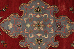4x9 Red and Blue Turkish Tribal Runner