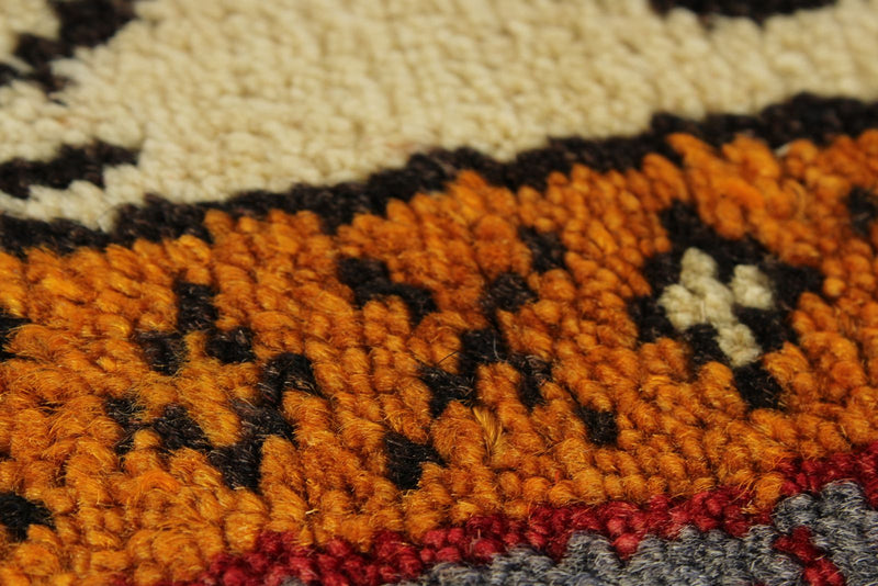 4x9 Red and Blue Turkish Tribal Runner