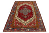 4x9 Red and Blue Turkish Tribal Runner