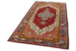 4x9 Red and Blue Turkish Tribal Runner