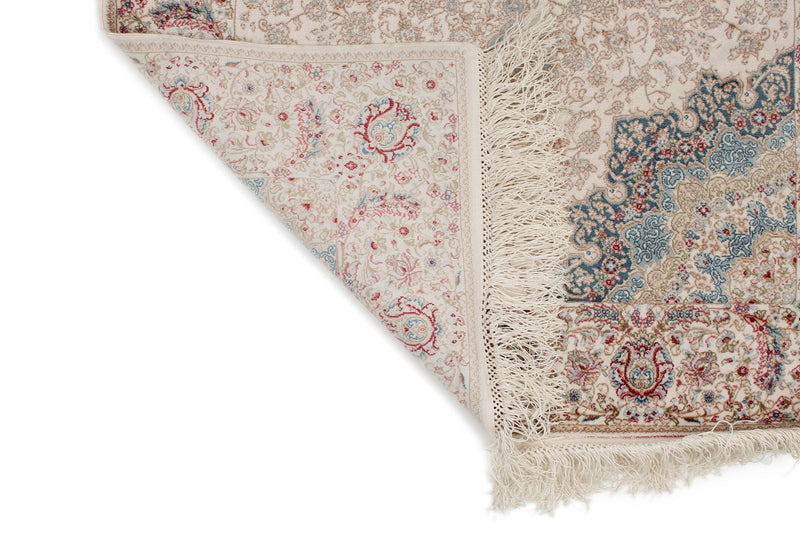 3x10 Blue and Ivory Turkish Antep Rug