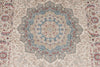 3x10 Blue and Ivory Turkish Antep Rug
