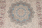 3x10 Blue and Ivory Turkish Antep Rug