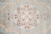3x7 Handmade Blue and Ivory Anatolian Turkish Modern Area Runner