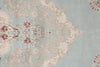3x7 Handmade Blue and Ivory Anatolian Turkish Modern Area Runner