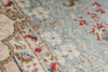 3x7 Handmade Blue and Ivory Anatolian Turkish Modern Area Runner