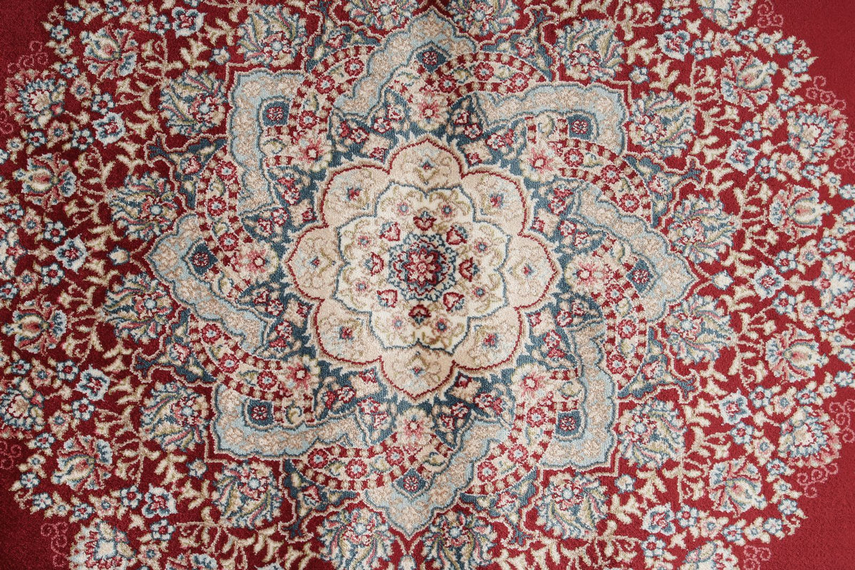 3x7 Red and Ivory Turkish Antep Runner