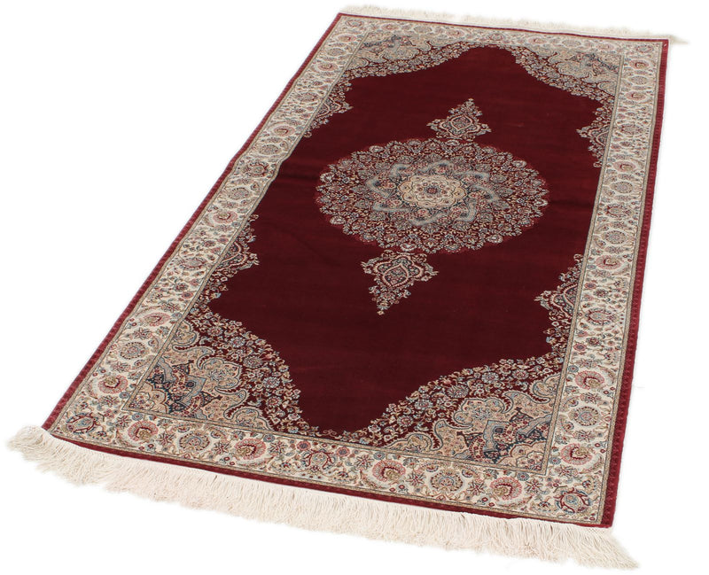 3x7 Red and Ivory Turkish Antep Runner