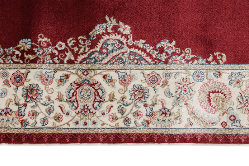 3x7 Red and Ivory Turkish Antep Runner