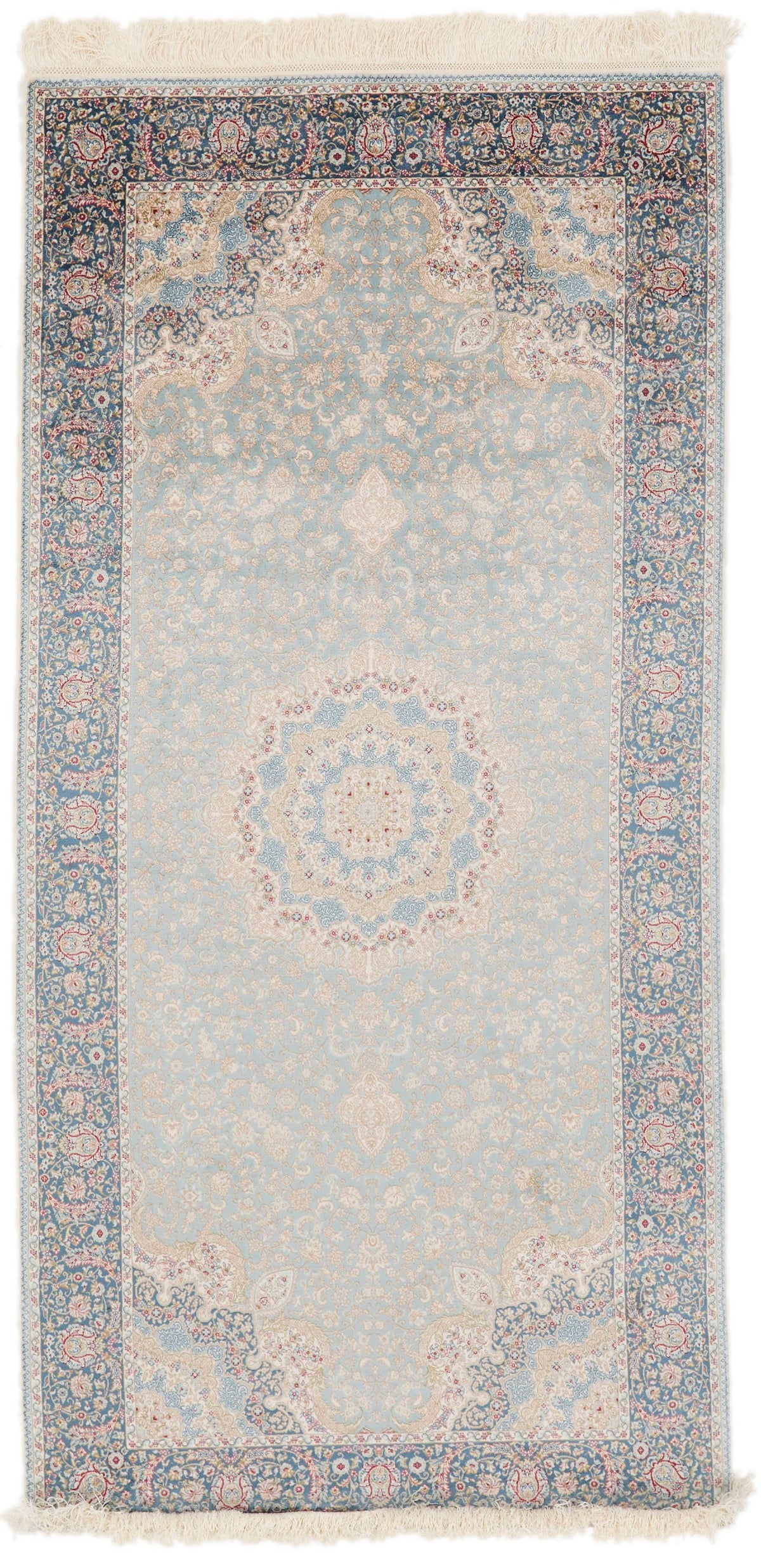 3x10 Blue and Ivory Turkish Antep Runner