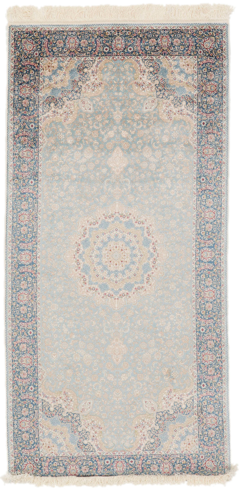 3x10 Blue and Ivory Turkish Antep Runner