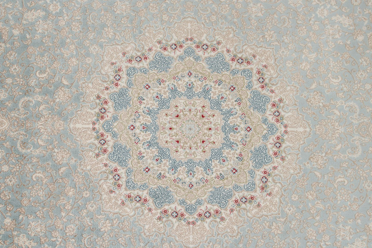3x10 Blue and Ivory Turkish Antep Runner