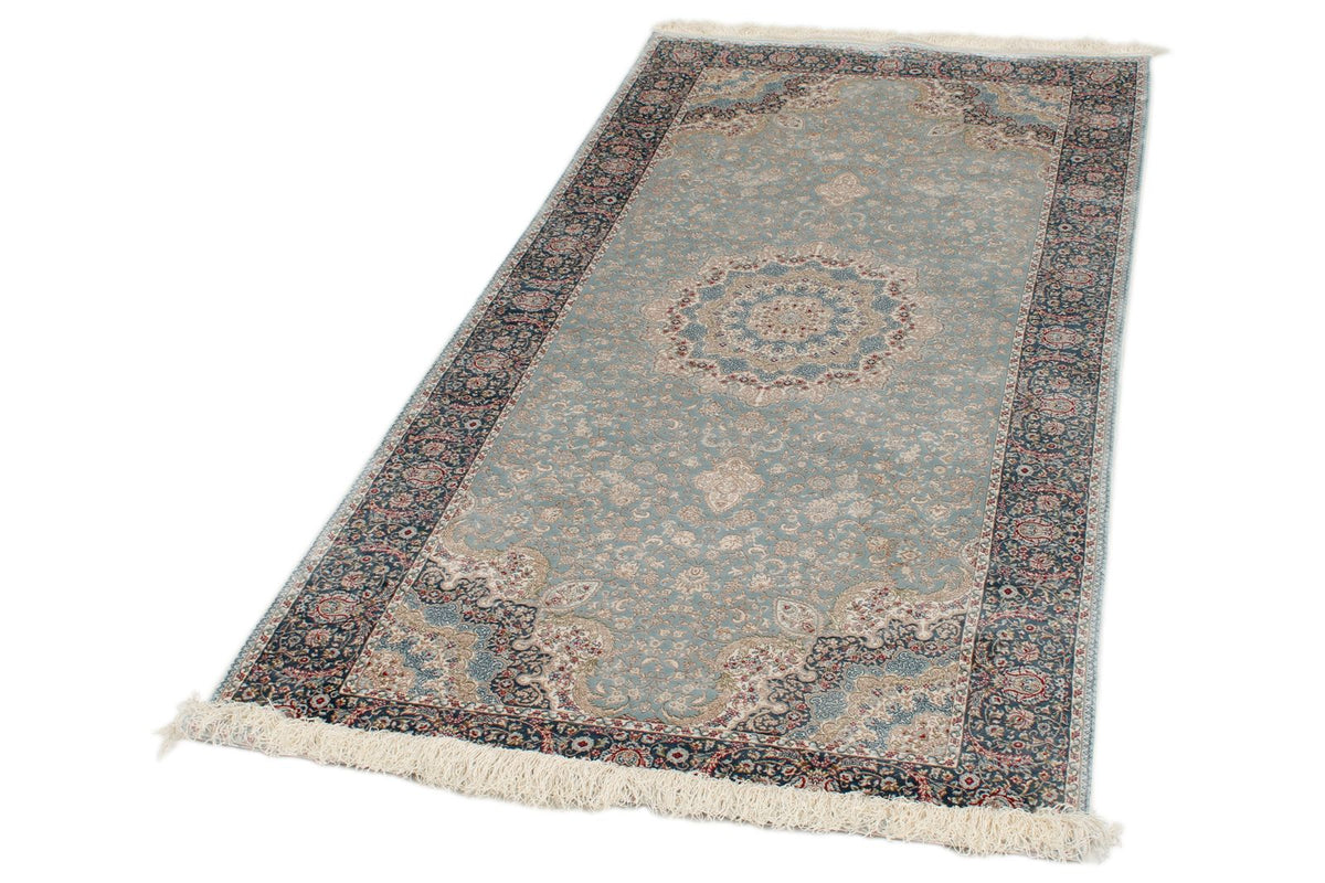 3x10 Blue and Ivory Turkish Antep Runner
