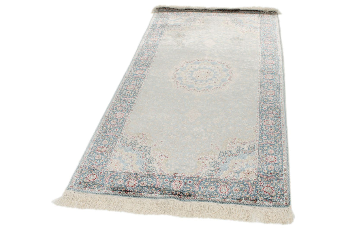 3x10 Blue and Ivory Turkish Antep Runner
