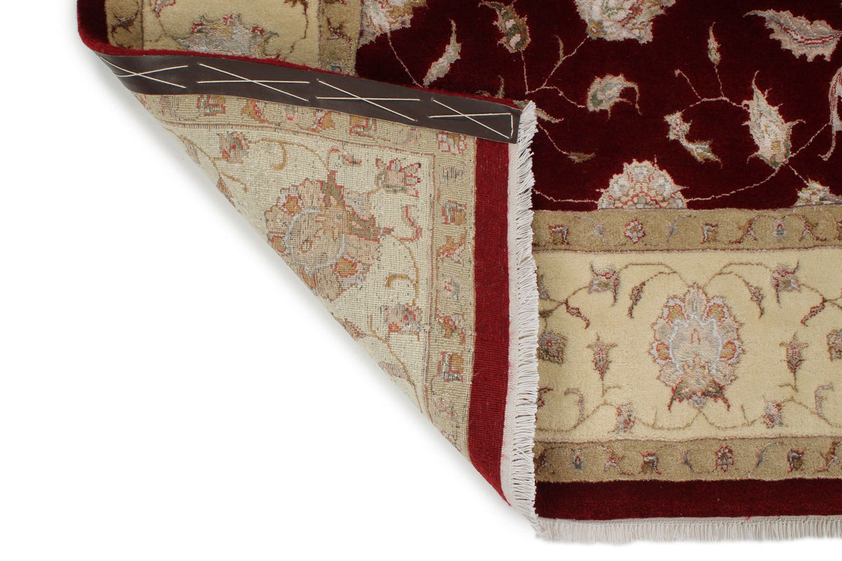 6x8 Red and Ivory Turkish Oushak Rug