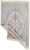 4x6 Blue and Ivory Turkish Antep Rug