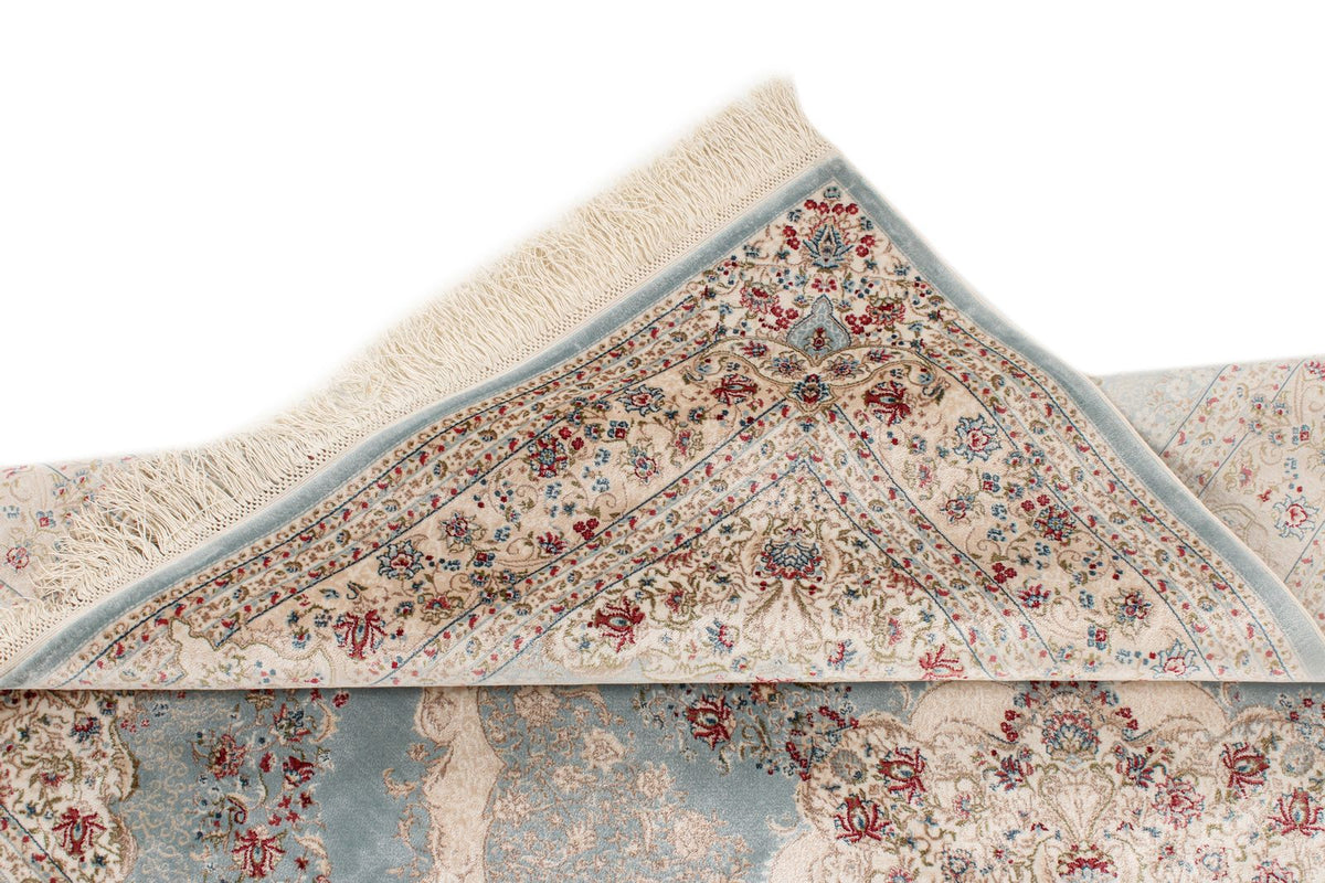 4x6 Blue and Ivory Turkish Antep Rug