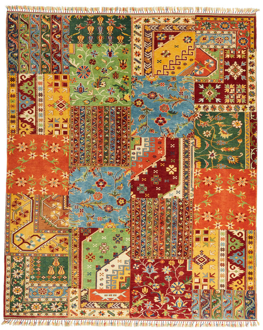 8x10 Multicolor Turkish Patchwork Rug