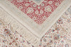 5x8 Ivory and Red Turkish Antep Rug