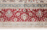 5x8 Ivory and Red Turkish Antep Rug