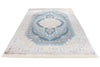 7x10 Blue and Ivory Turkish Antep Rug