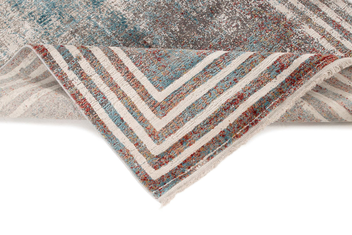 3x7 Blue and Red Turkish Antep Runner