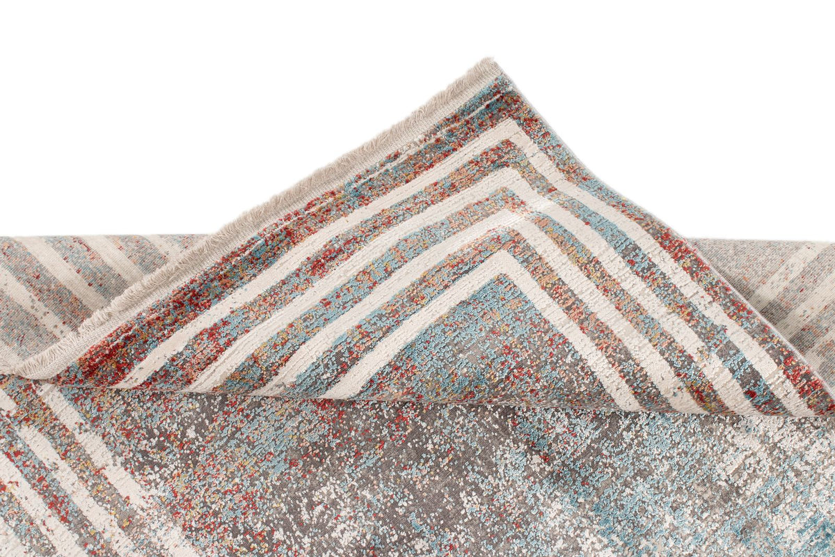 3x7 Blue and Red Turkish Antep Runner