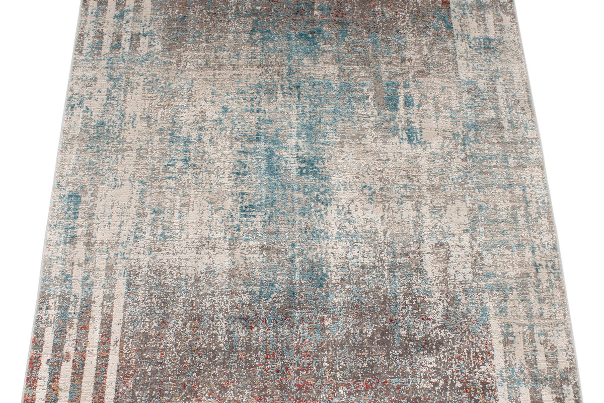 3x7 Blue and Red Turkish Antep Runner