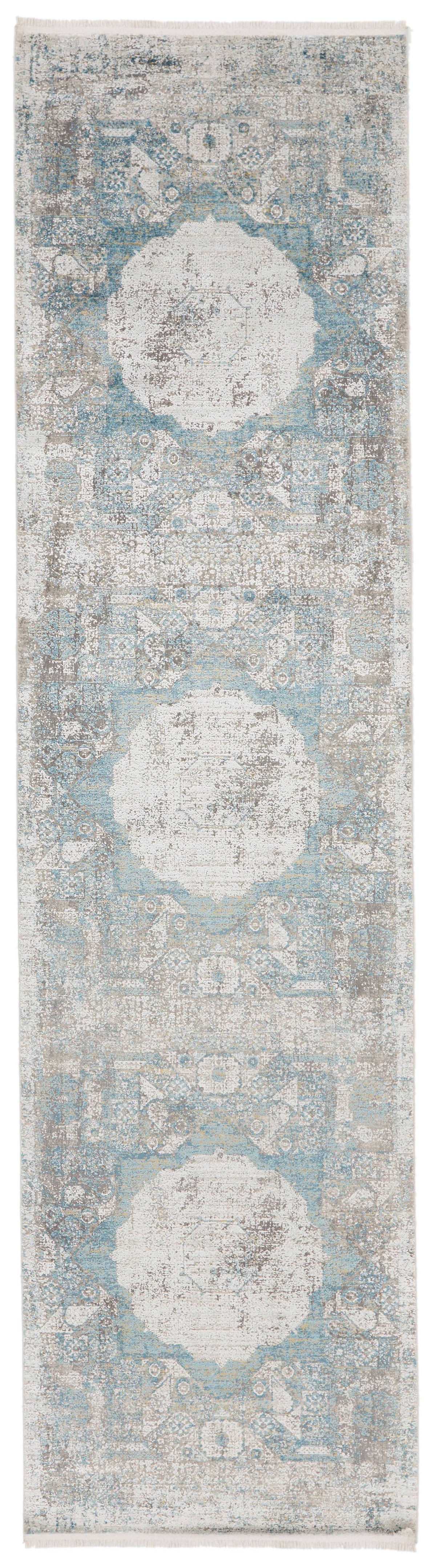 3x10 Blue and White Turkish Antep Runner