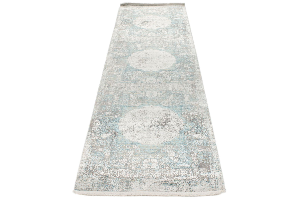 3x10 Blue and White Turkish Antep Runner