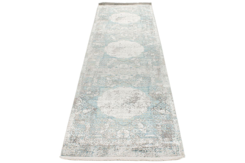 3x10 Blue and White Turkish Antep Runner