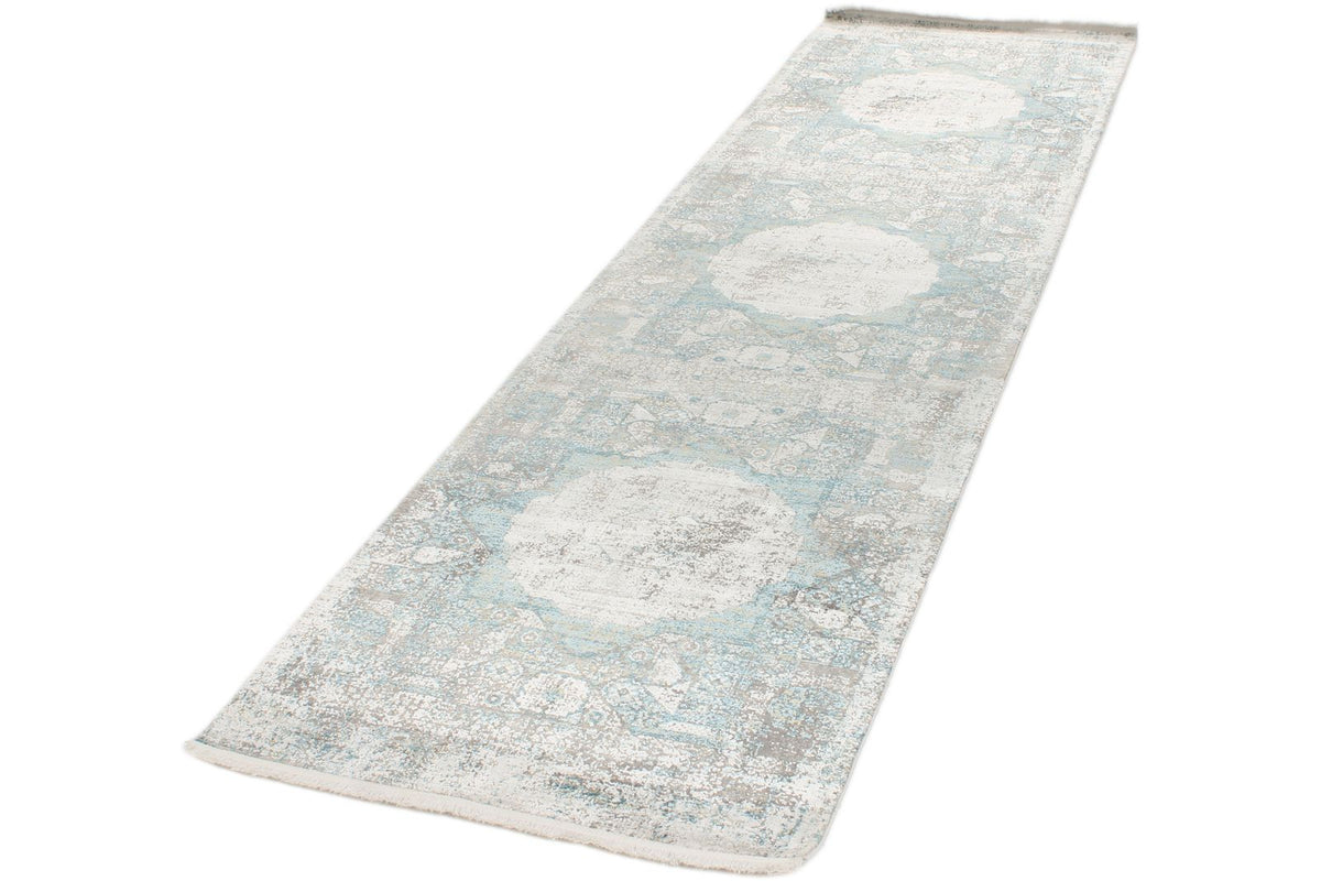 3x10 Blue and White Turkish Antep Runner