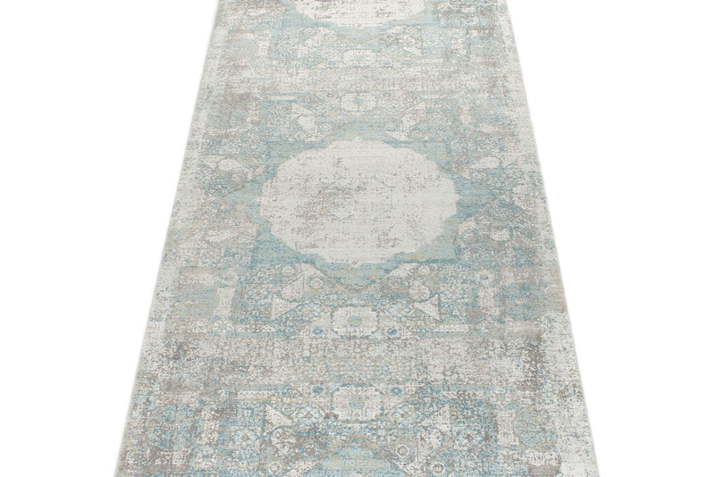 3x10 Blue and White Turkish Antep Runner