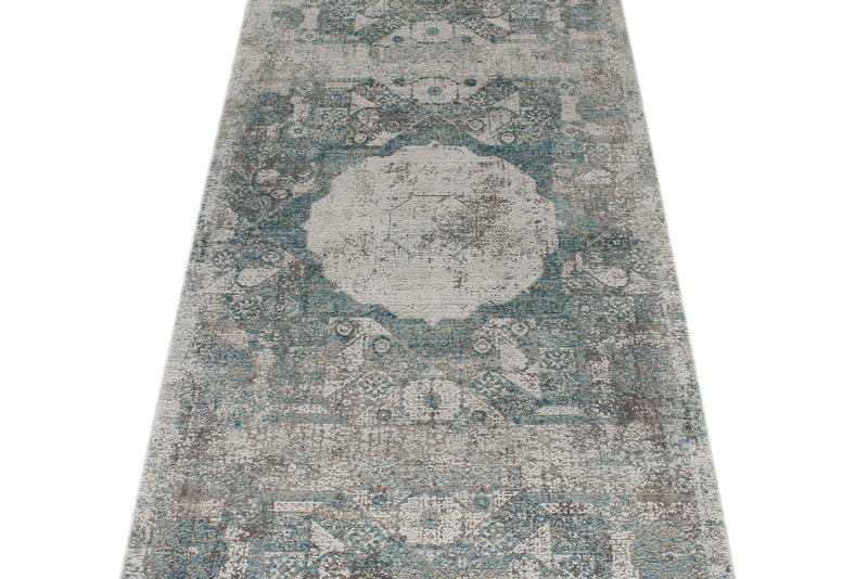 3x10 Blue and White Turkish Antep Runner