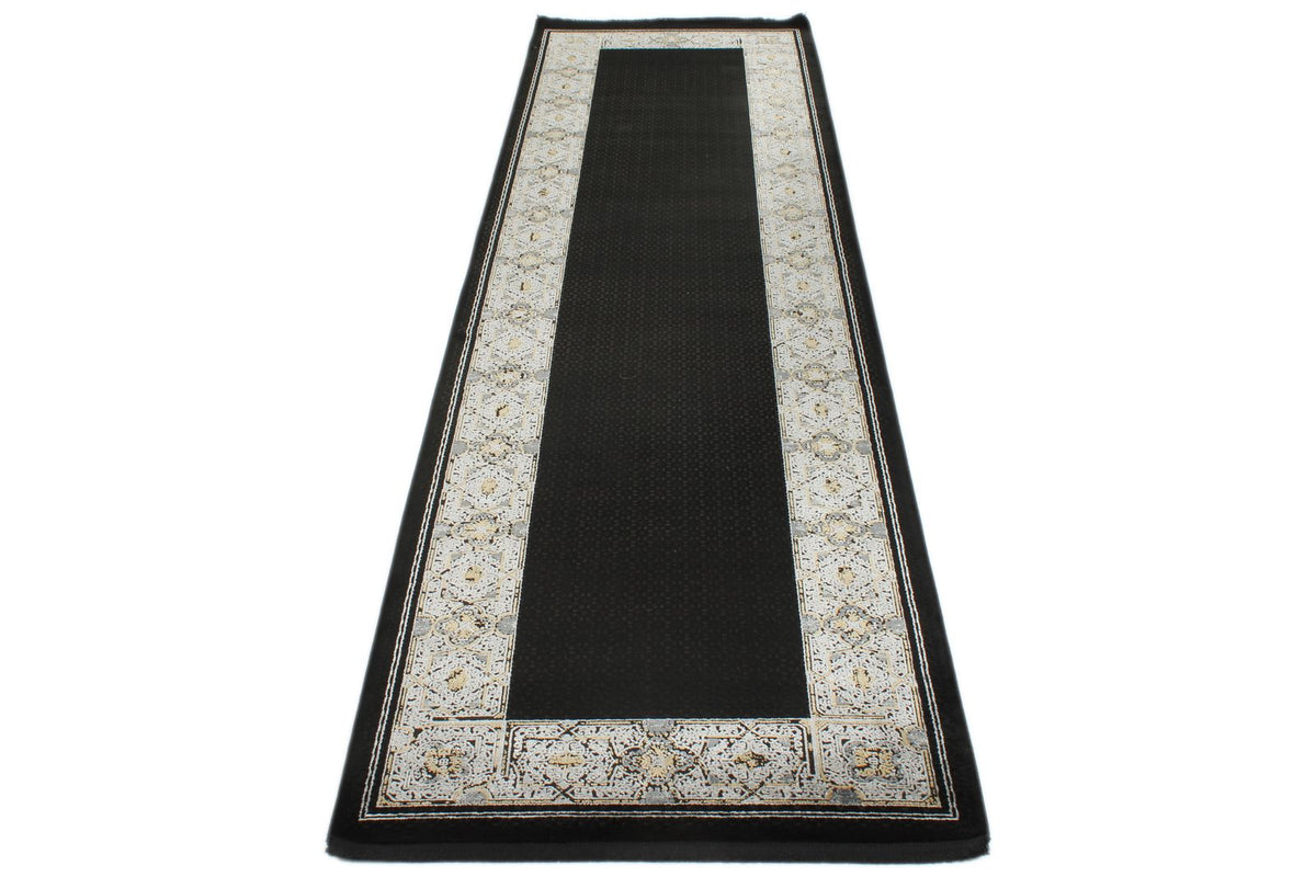3x10 Black and White Turkish Antep Runner