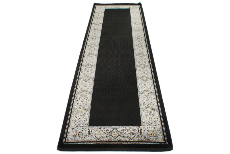 3x10 Black and White Turkish Antep Runner