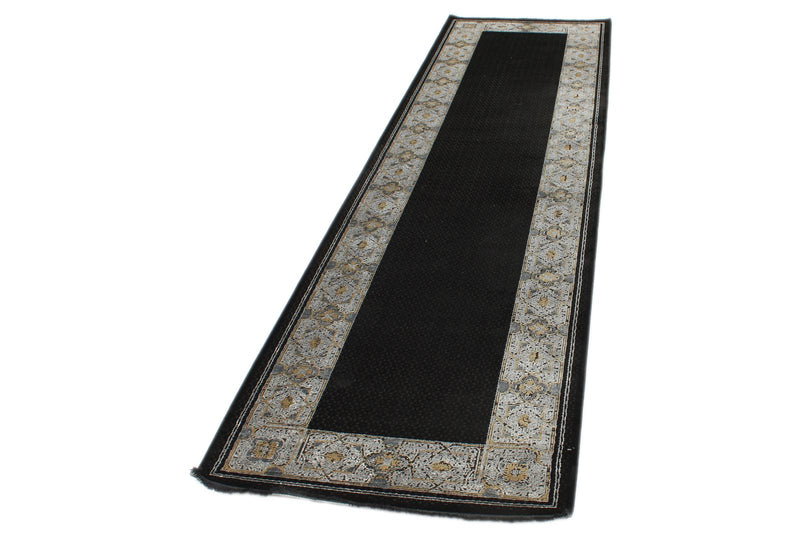 3x10 Black and White Turkish Antep Runner