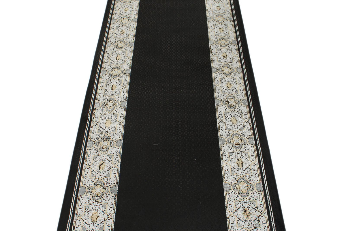 3x10 Black and White Turkish Antep Runner
